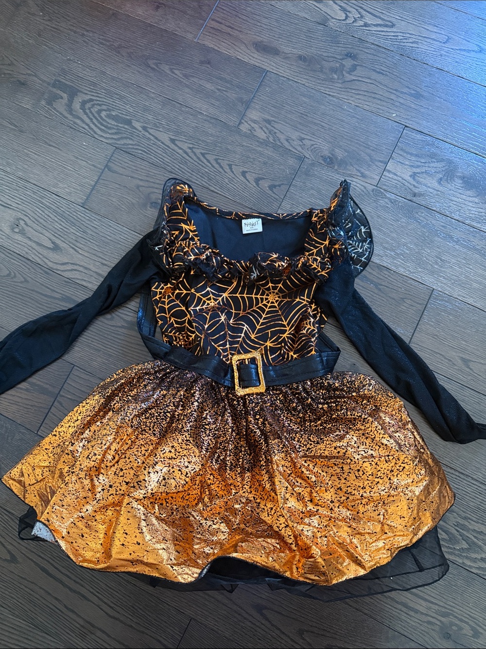 Spirit Orange and Black Witch Costume Dress